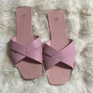 H&M Women's Pink Slide Sandals